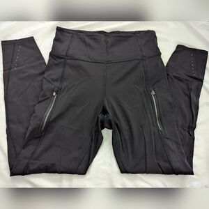 Athleta Black Women's Rainier Leggings with Zipper Pockets